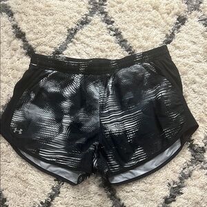 Under Armour Black and Gray Athletic Shorts with Moisture-Wicking Fabric